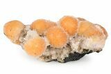 Vibrant Peach Thomsonite on Sparkling Heulandite - India #382289-1